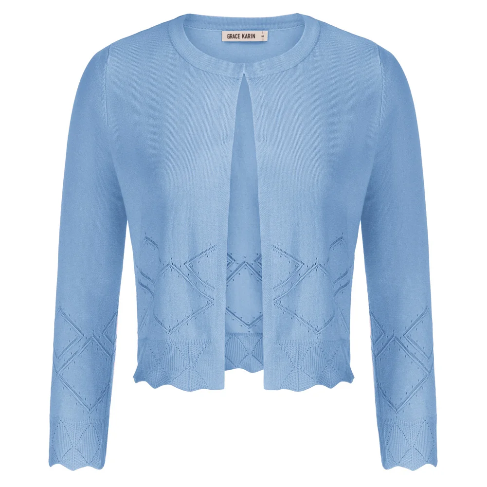 Belle Poque Women Cropped Cardigan Sweater Vintage Hollow Out Casual Tops Ladies 3/4 Sleeve Scalloped Trim Knitwear Jumper A30
Belle Poque Women Cropped Cardigan Sweater Vintage Hollow Out Casual Tops Ladies 3/4 Sleeve Scalloped Trim Knitwear Jumper A30