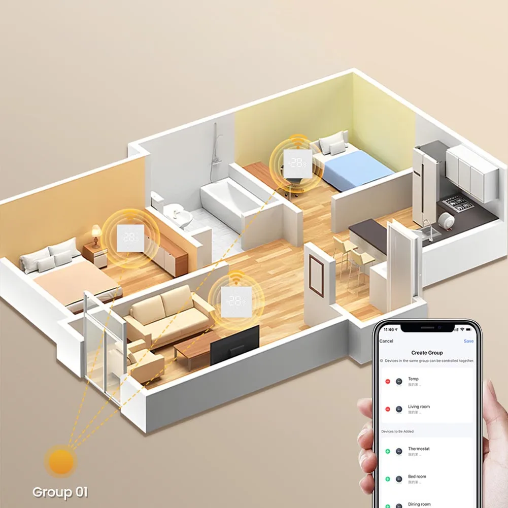 Electric Water Floor Heating Thermostat 3A Boiler Heating Output Main Inverse App Voice Control Temperature Calibration
Electric Water Floor Heating Thermostat 3A Boiler Heating Output Main Inverse App Voice Control Temperature Calibration