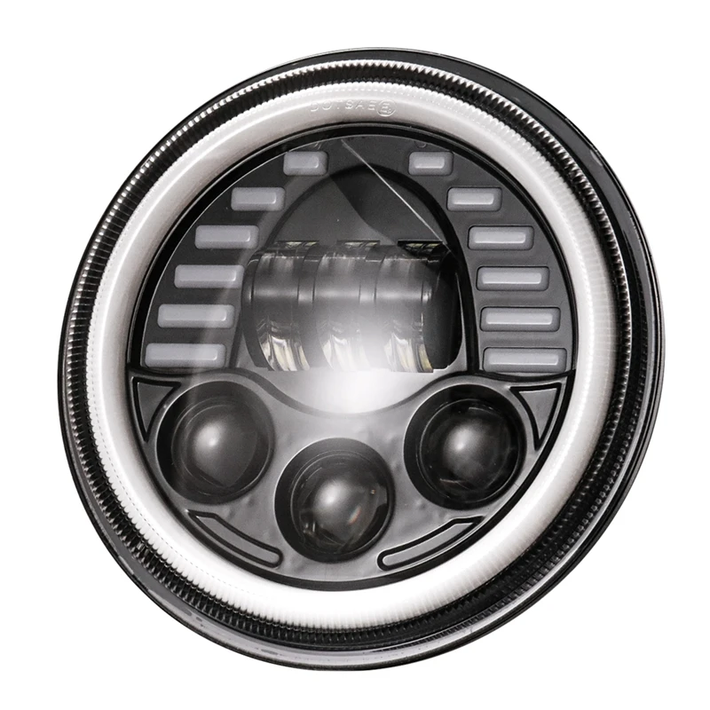 7 Inch LED Headlights High/Low Beam Round Head Light Lamp Halo Ring Amber Angel Eye For Jeep Wrangler Lada Niva 4X4
7 Inch LED Headlights High/Low Beam Round Head Light Lamp Halo Ring Amber Angel Eye For Jeep Wrangler Lada Niva 4X4