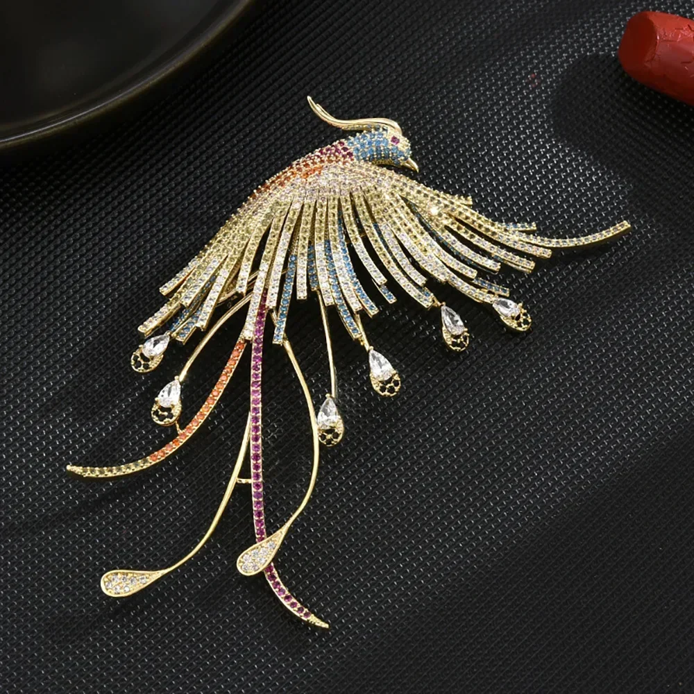 Noble Long Tail Phoenix Brooch Rhinestone Phoenix Crystal Pins Exquisite Color Painted Oil Suit Accessories Jewelry Gift
Noble Long Tail Phoenix Brooch Rhinestone Phoenix Crystal Pins Exquisite Color Painted Oil Suit Accessories Jewelry Gift