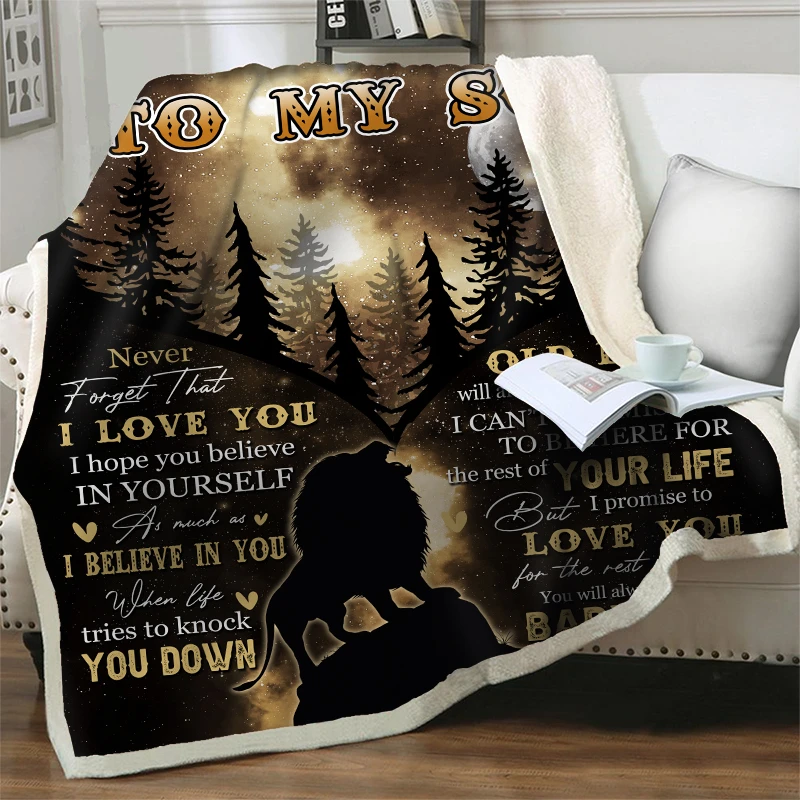 Letter To My Son 3D Print Plush Fleece Blankets Fashion Express Love Gift Quilts Bedding Home Office Washable Sherpa Nap Blanket
Letter To My Son 3D Print Plush Fleece Blankets Fashion Express Love Gift Quilts Bedding Home Office Washable Sherpa Nap Blanket