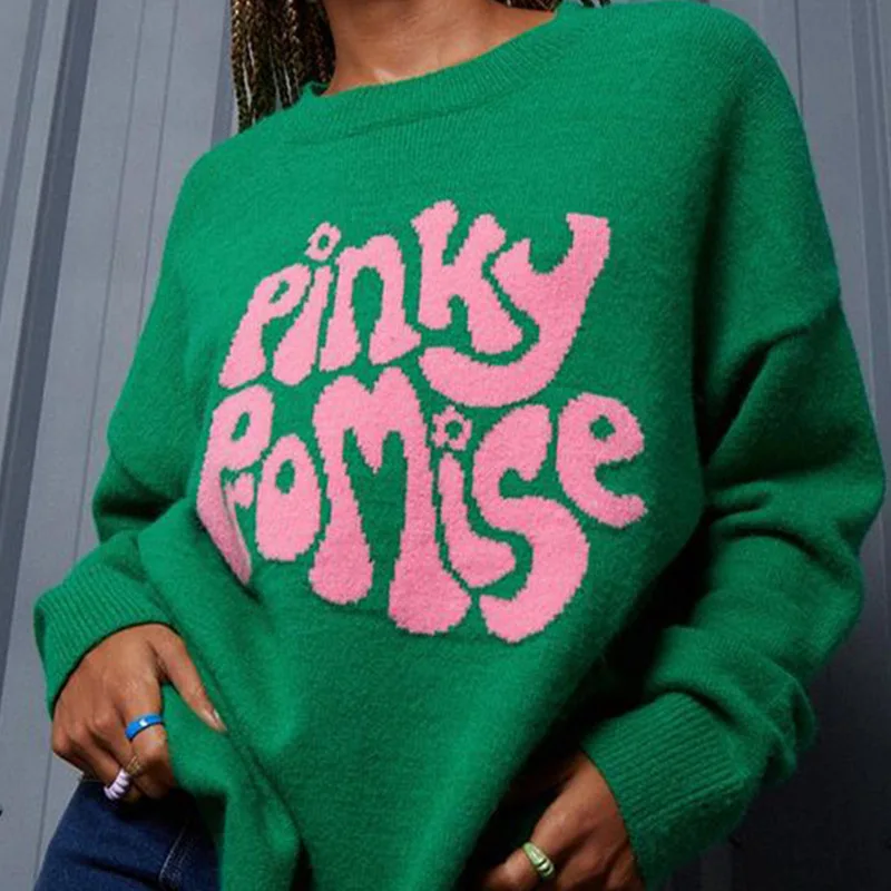 New 2022 Winter Round Neck Long Sleeve Letter Pattern Jacquard Knitted Sweater Women's Pullover
New 2022 Winter Round Neck Long Sleeve Letter Pattern Jacquard Knitted Sweater Women's Pullover