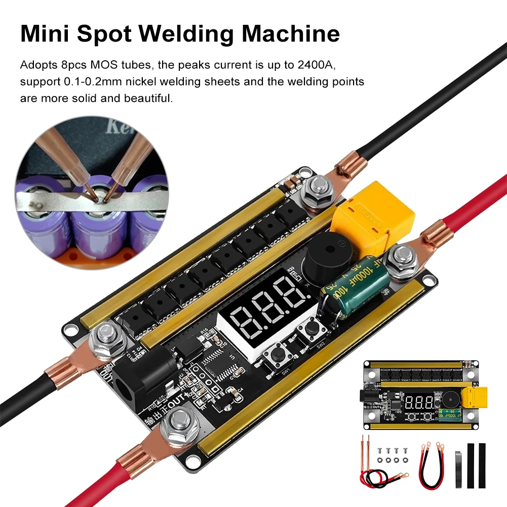 New Spot Welder 18650 Lithium Battery Energy Storage Spot Welding Machine PCB Circuit Board Portable Soldering Equipment DIY Kit
New Spot Welder 18650 Lithium Battery Energy Storage Spot Welding Machine PCB Circuit Board Portable Soldering Equipment DIY Kit