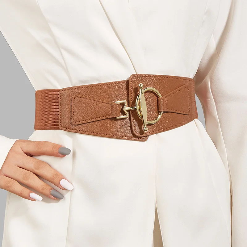 Coat Waist Seal Female Fashion Belt Skirt Trend Elastic Stretch Dresses Outside The Take A Hundred Decor Wide Belt Accessories 
Coat Waist Seal Female Fashion Belt Skirt Trend Elastic Stretch Dresses Outside The Take A Hundred Decor Wide Belt Accessories
