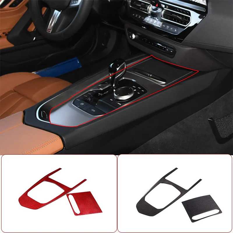 

Real Carbon Fiber Car Interior Center Control Shift Panel Decorative Sticker For BMW Z4 G29 2019-2020 Car Accessories