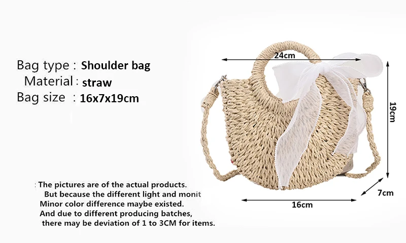 Yogodlns Hand-Woven Rattan Bag - Bali Style Bohemian Wicker Purse 2 S3373d02240f24e44a84280485f515e39C