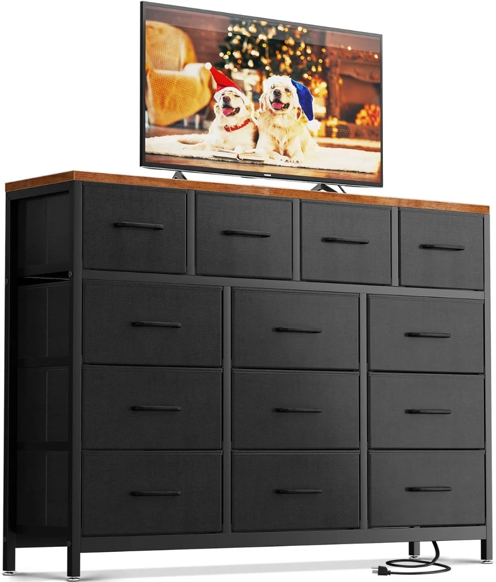 ODK Long TV Stand with 3 Outlets and 2 USB Charging Ports, 57'' Wide TV Stand with 13 Large Drawers, Fabric TV Stand for Living
ODK Long TV Stand with 3 Outlets and 2 USB Charging Ports, 57'' Wide TV Stand with 13 Large Drawers, Fabric TV Stand for Living