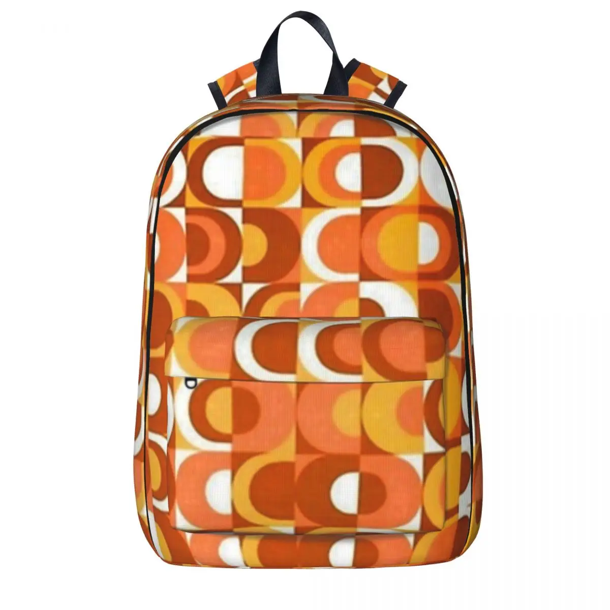 

Оранжевый рюкзак в стиле ретро для девочек и мальчиков 70 лет, школьные ранцы для учеников, детский дорожный ранец с мультипликационным рисунком, вместительная сумка на плечо