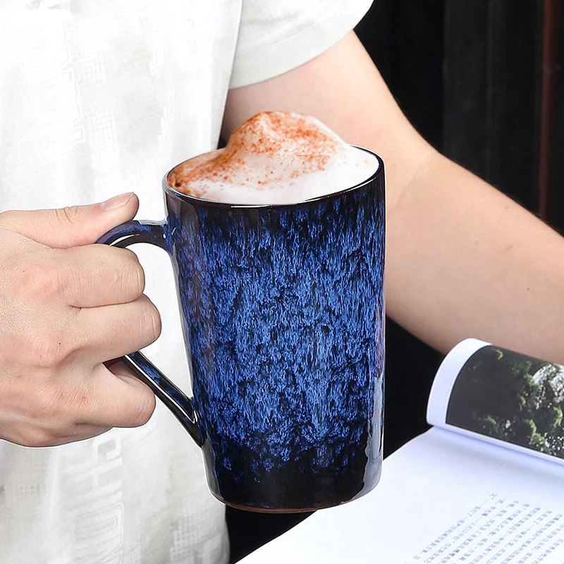 

Creative Personalized 360ml Kiln Changed Ceramic Mug With Handle Porcelain Coffee Mugs Tea Cup Couple Cups Drinkware