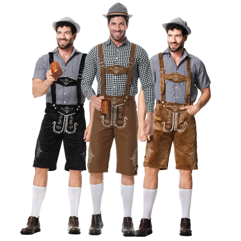 German Beer Festival Clothing Bavarian German Beer Suspenders Shorts Shirt Hat Carnival Halloween Cosplay Outfit
German Beer Festival Clothing Bavarian German Beer Suspenders Shorts Shirt Hat Carnival Halloween Cosplay Outfit