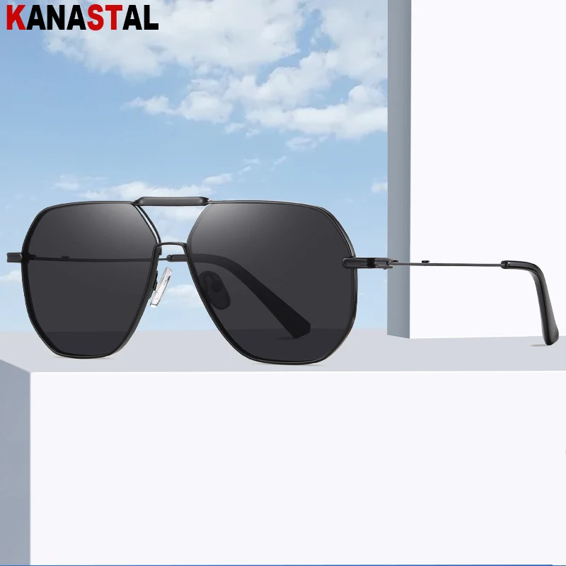 

New Men Polarized Sunglasses UV400 Fashion Driving Male Sun Glasses Metal Eyeglasses Frame Travel Pilot Fishing Sunshde Eyewear