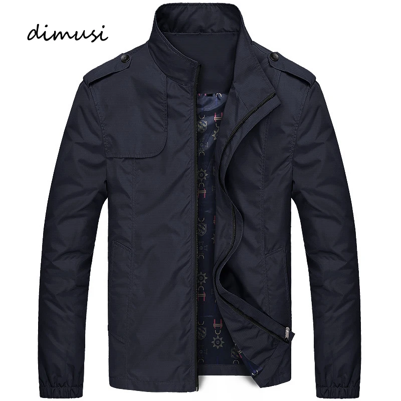 

DIMUSI мужской Тренч, пальто для весны и осени, мужские водонепроницаемые куртки, повседневная мужская тонкая ветровка с воротником-стойкой, куртка для кемпинга, одежда