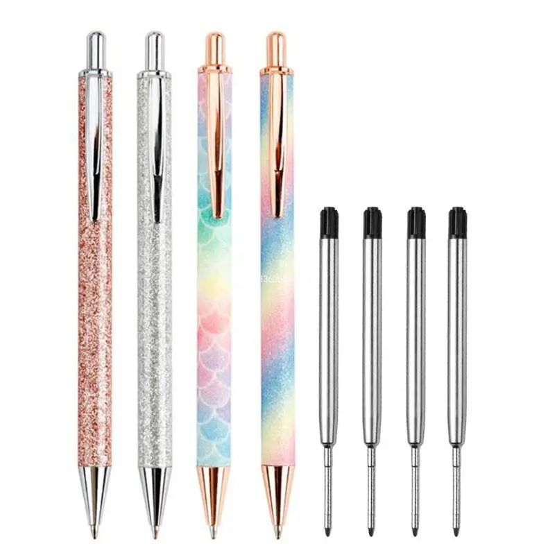 4Pcs Retractable Ballpoint Pen with Pen Refills Glitter Pen Body Grip Dropship
4Pcs Retractable Ballpoint Pen with Pen Refills Glitter Pen Body Grip Dropship