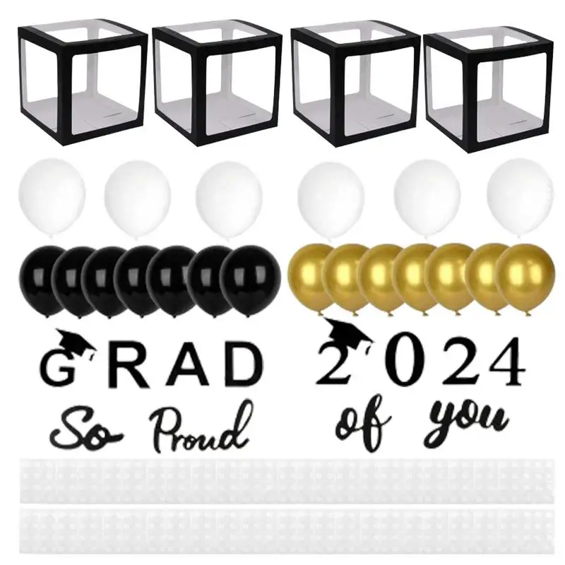 

Graduation Party Decoration Balloon Box Black Graduation Party Balloon Boxes Graduation Party Decorations With Letters 2024 Grad