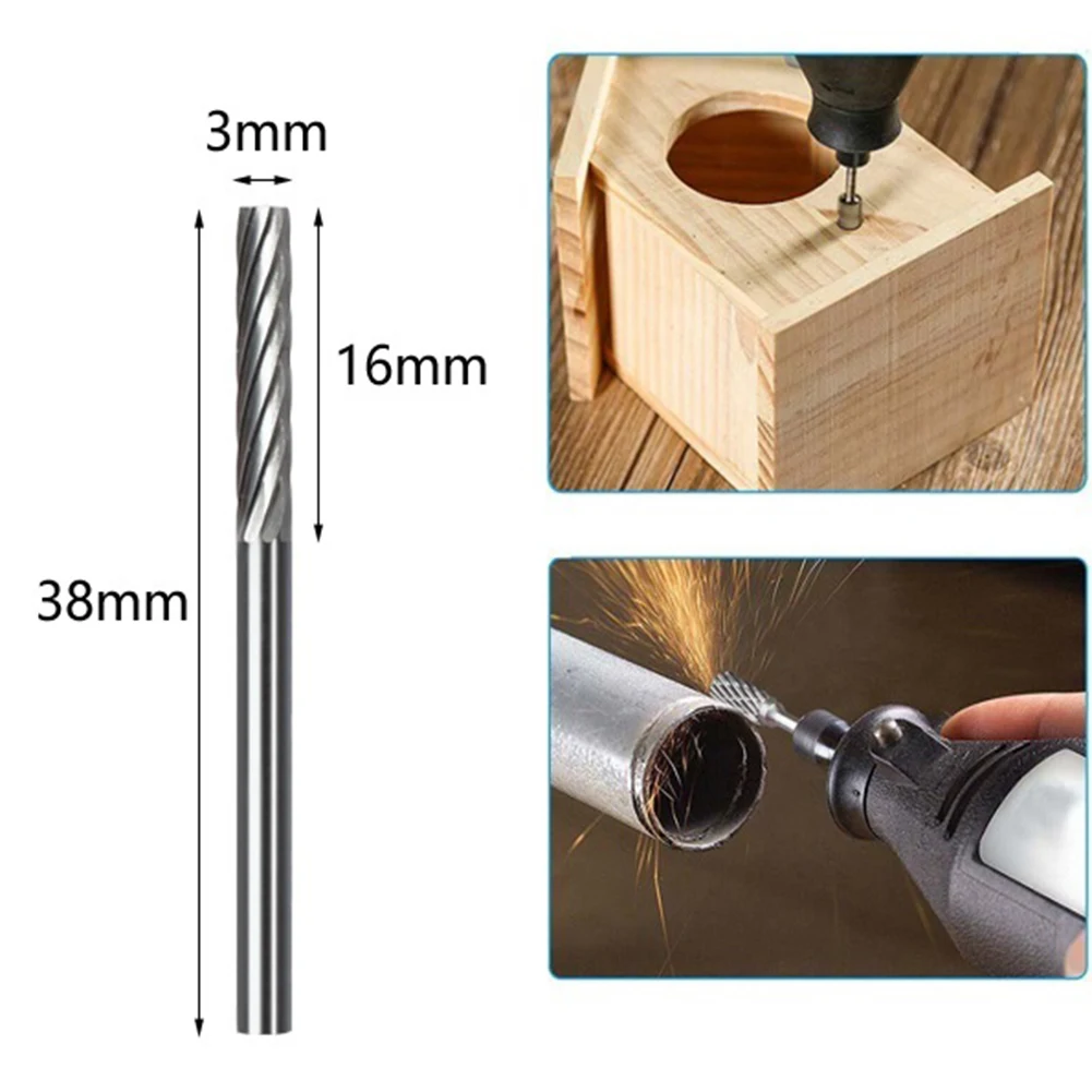 Rotary Cutter Rotary Burrs Carving Cemented Carbide Model Engineering Silver Color Striation Tool Making Chamfering
Rotary Cutter Rotary Burrs Carving Cemented Carbide Model Engineering Silver Color Striation Tool Making Chamfering