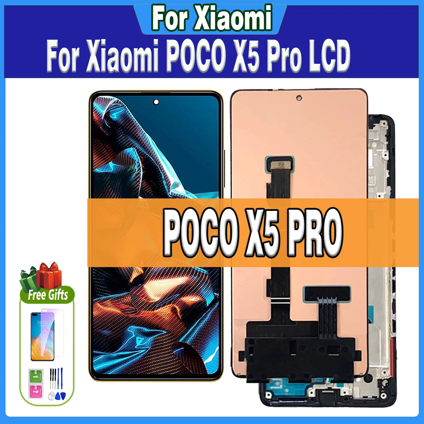 

High quality 6.67"Original For Xiaomi Poco X5 Pro 5G 22101320G LCD Touch Screen For Poco X5Pro 22101320I LCD Assembly Digitizer