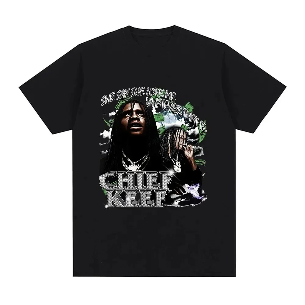 2024 Rapper Chief Keef Print T-shirt Men Women Cotton Hip Hop Oversized Tshirt Short Sleeve T Shirt Summer Streetwear Tops Tee
2024 Rapper Chief Keef Print T-shirt Men Women Cotton Hip Hop Oversized Tshirt Short Sleeve T Shirt Summer Streetwear Tops Tee