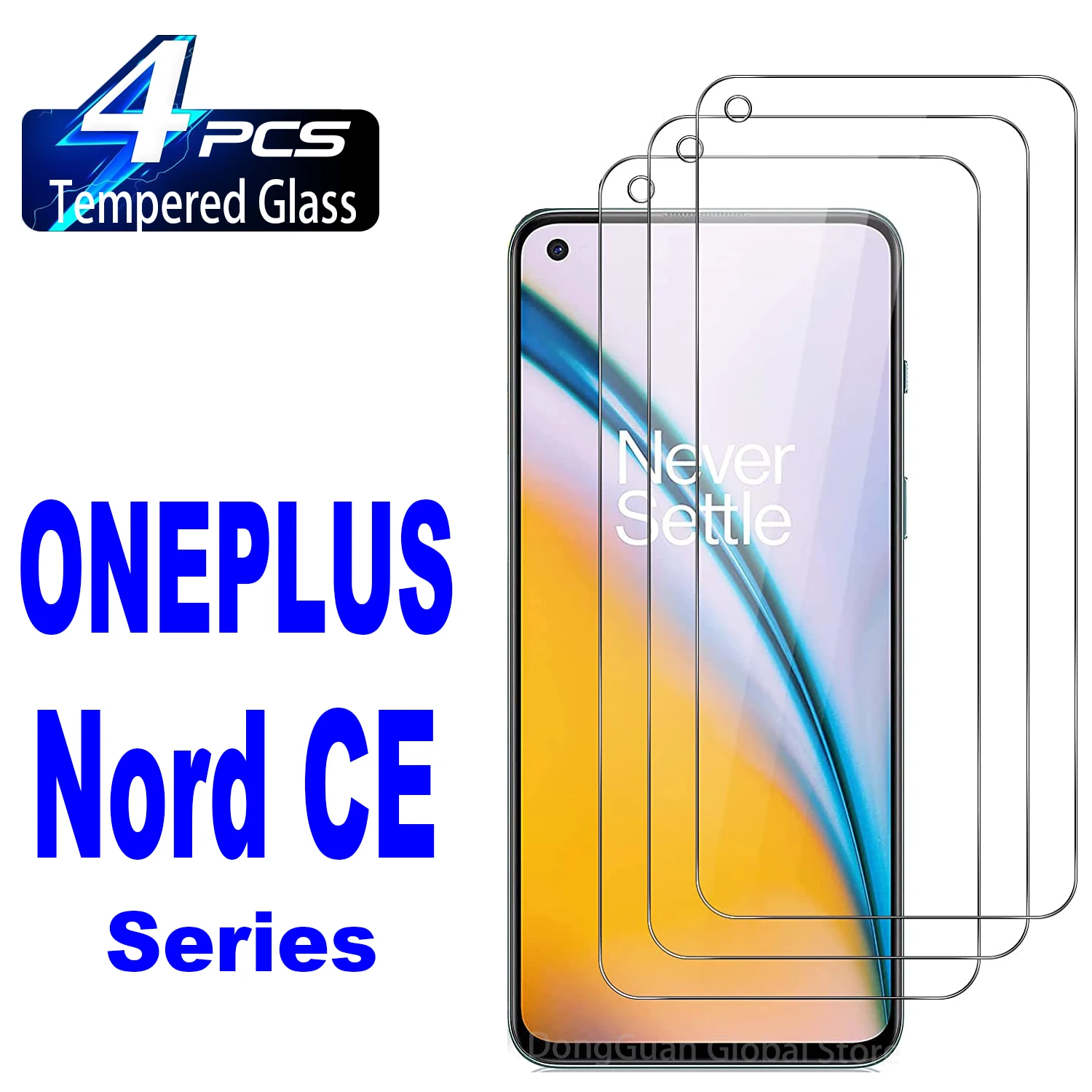 

4Pcs Tempered Glass For OnePlus Nord CE 2 CE2 CE3 5G Nord 2T OnePlus Nord N10 N20 N200 5G Screen Protector Glass