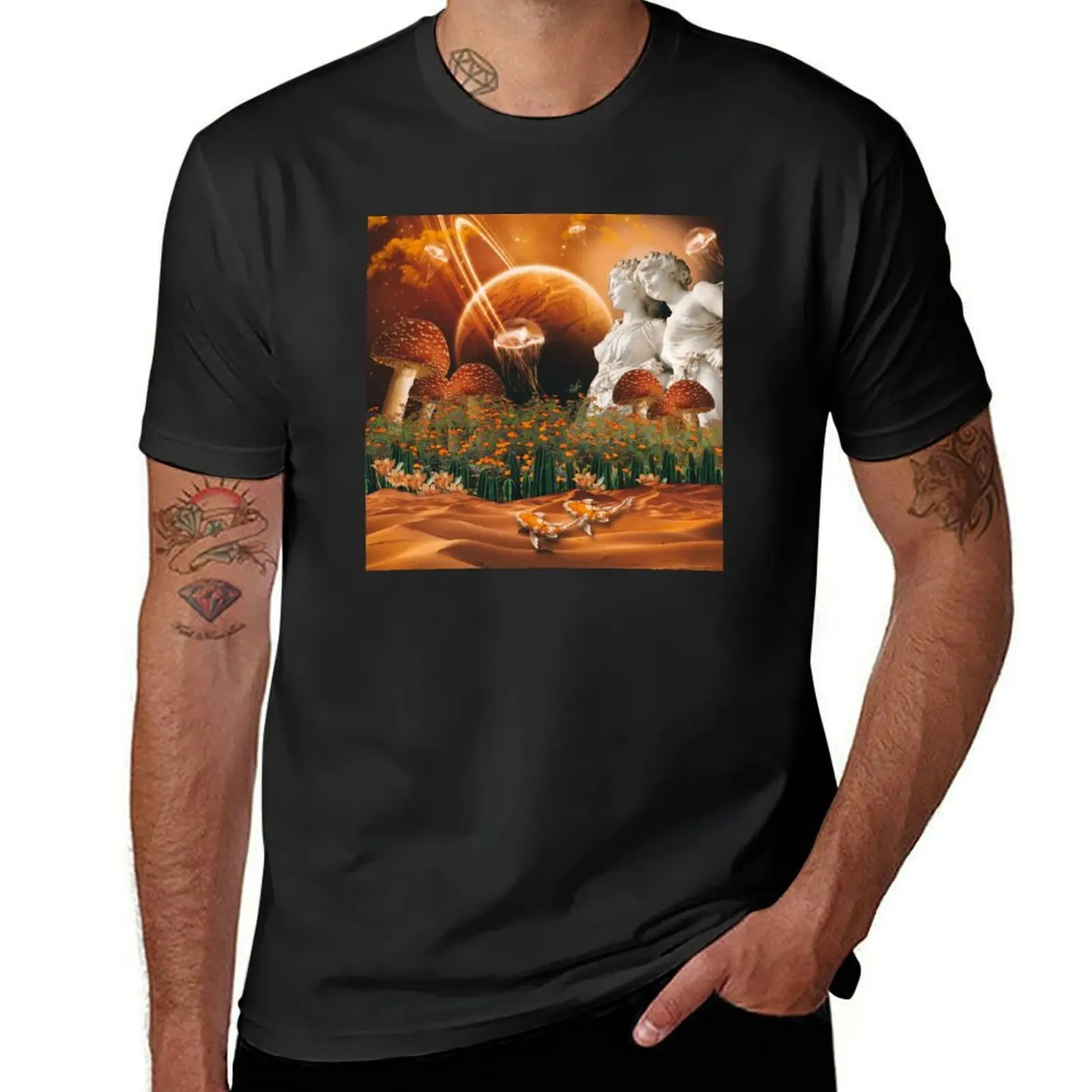 Sketch Galaxy Koi T-shirt quick drying plain mens clothes 
Sketch Galaxy Koi T-shirt quick drying plain mens clothes