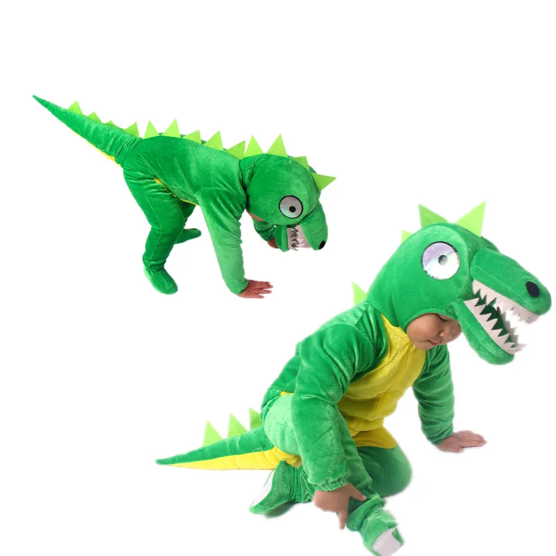 

Animal dinosaur Cosplay Tyrannosaurus Rex Jumpsuit Costume Carnival Party Girl Beast with headgear halloween