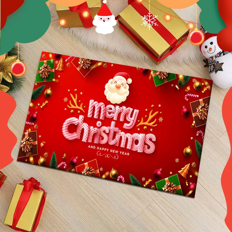Merry Christmas Entrance Doormat Cartoon Floor Mat Bedroom Living Room Hallway Balcony Welcome Mat New Year Home Decoration Rug
Merry Christmas Entrance Doormat Cartoon Floor Mat Bedroom Living Room Hallway Balcony Welcome Mat New Year Home Decoration Rug