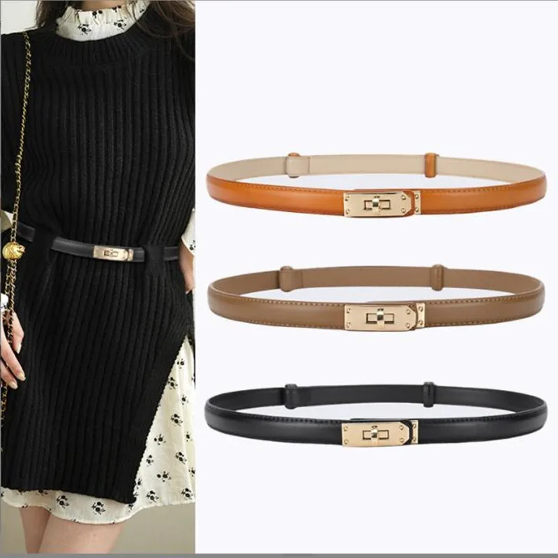 Lock Buckle Leather Belt Women's Luxury Designer High Quality Branded Dress Accessories Goth Punk Slim Girdle Corset for Women
Lock Buckle Leather Belt Women's Luxury Designer High Quality Branded Dress Accessories Goth Punk Slim Girdle Corset for Women