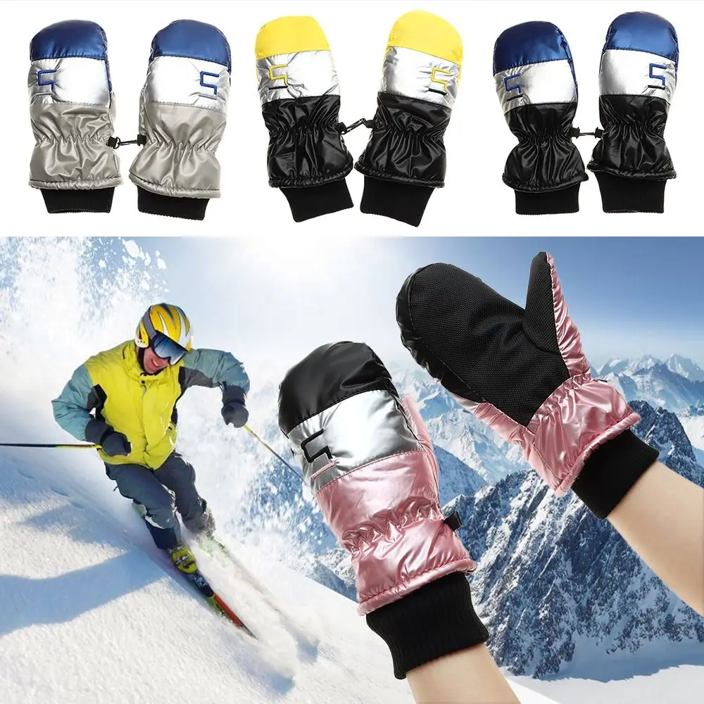 

New Fashion Thicken Warm Winter Must Children Kids Long-sleeved Mitten Children Ski Gloves Windproof Waterproof Snow Snowboard