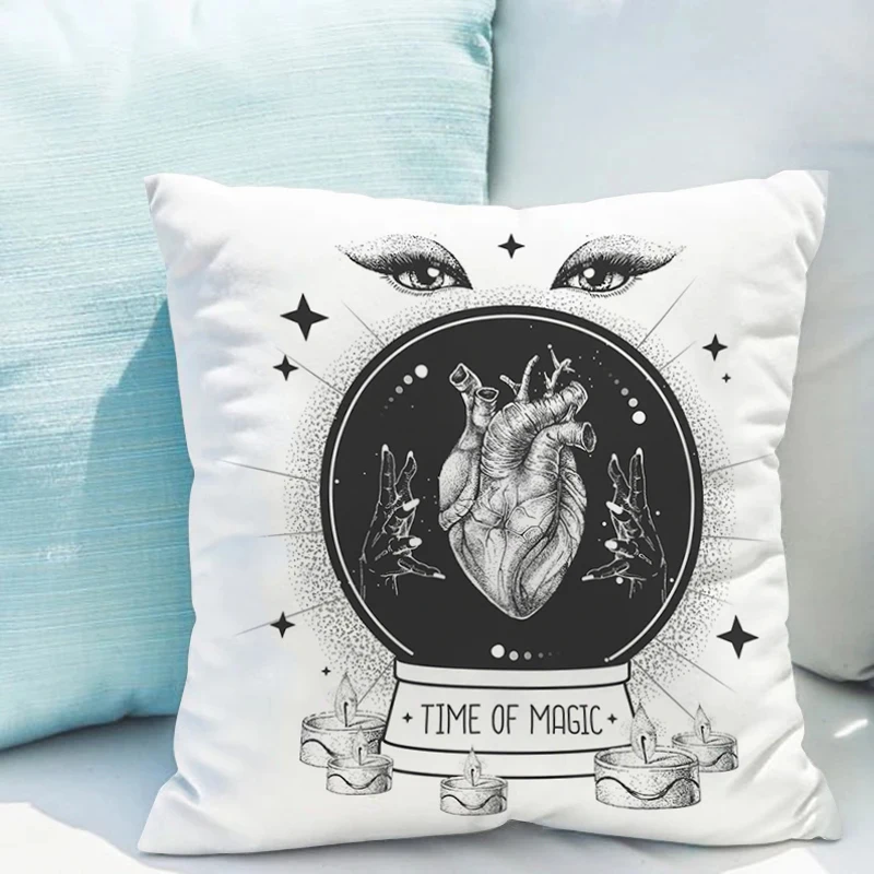 

Decorative Pillows for Bed Cushion Mandala Tarot Card Double-sided Printing Cover Pillow Couch Sofa Cushions Short Plush Bedroom