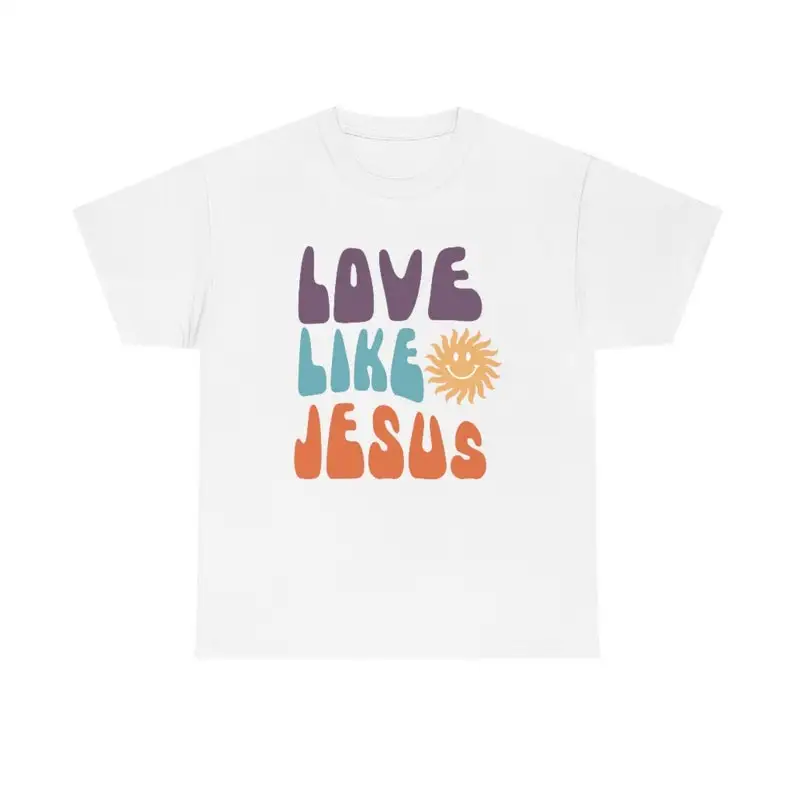 Love Like Jesus T-shirt Pray Catholic Short Sleeve Top Tees O Neck Fashion Streetwear harajuku 100%Cotton goth y2k Drop Shipping 
Love Like Jesus T-shirt Pray Catholic Short Sleeve Top Tees O Neck Fashion Streetwear harajuku 100%Cotton goth y2k Drop Shipping