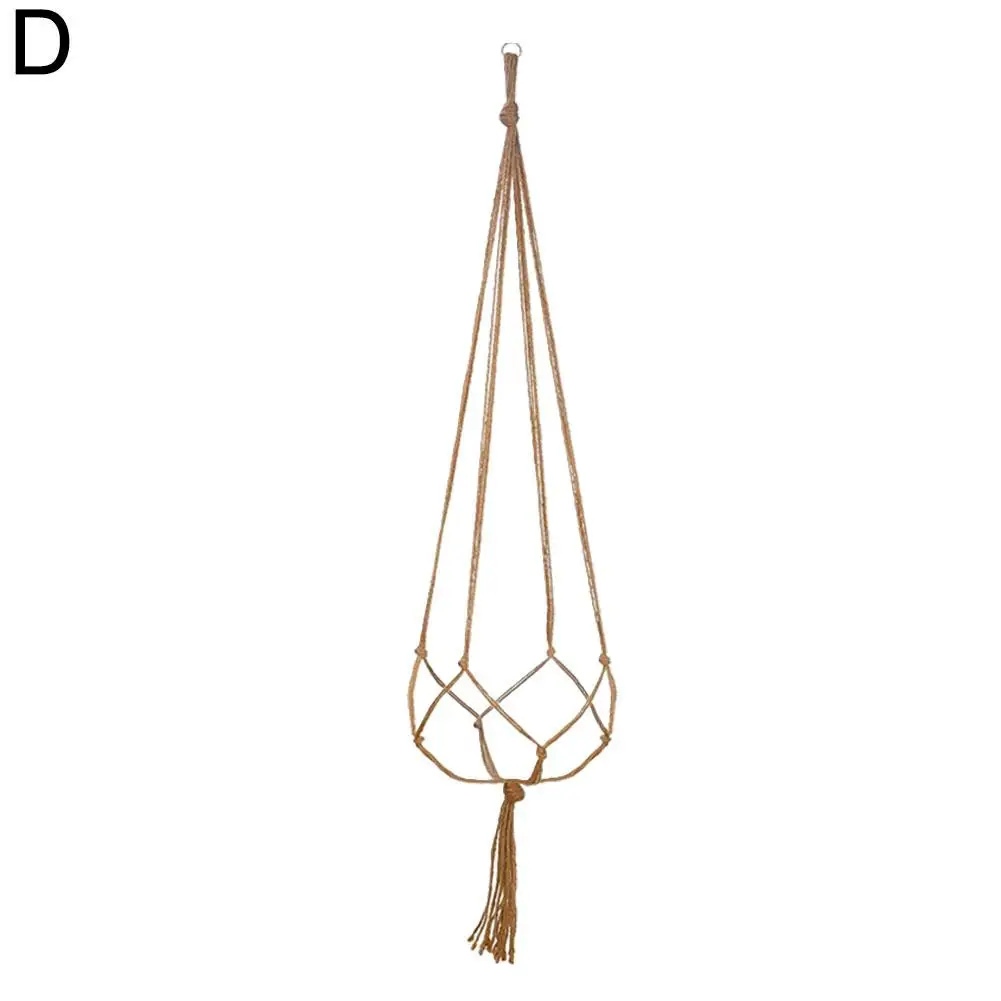Natural Flax Macrame Plant Hanger - 35" Boho Garden Basket 13 S3390164443b84615b049c0cb73fef9f6F