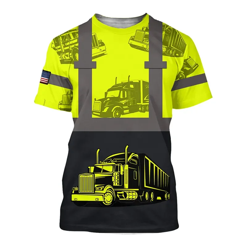 Truck Driver Cargo Summer Men's T Shirt for Men 3D Printing Fashion Short Sleeve Oversized T-Shirt Women Clothing Camiseta Work
Truck Driver Cargo Summer Men's T Shirt for Men 3D Printing Fashion Short Sleeve Oversized T-Shirt Women Clothing Camiseta Work