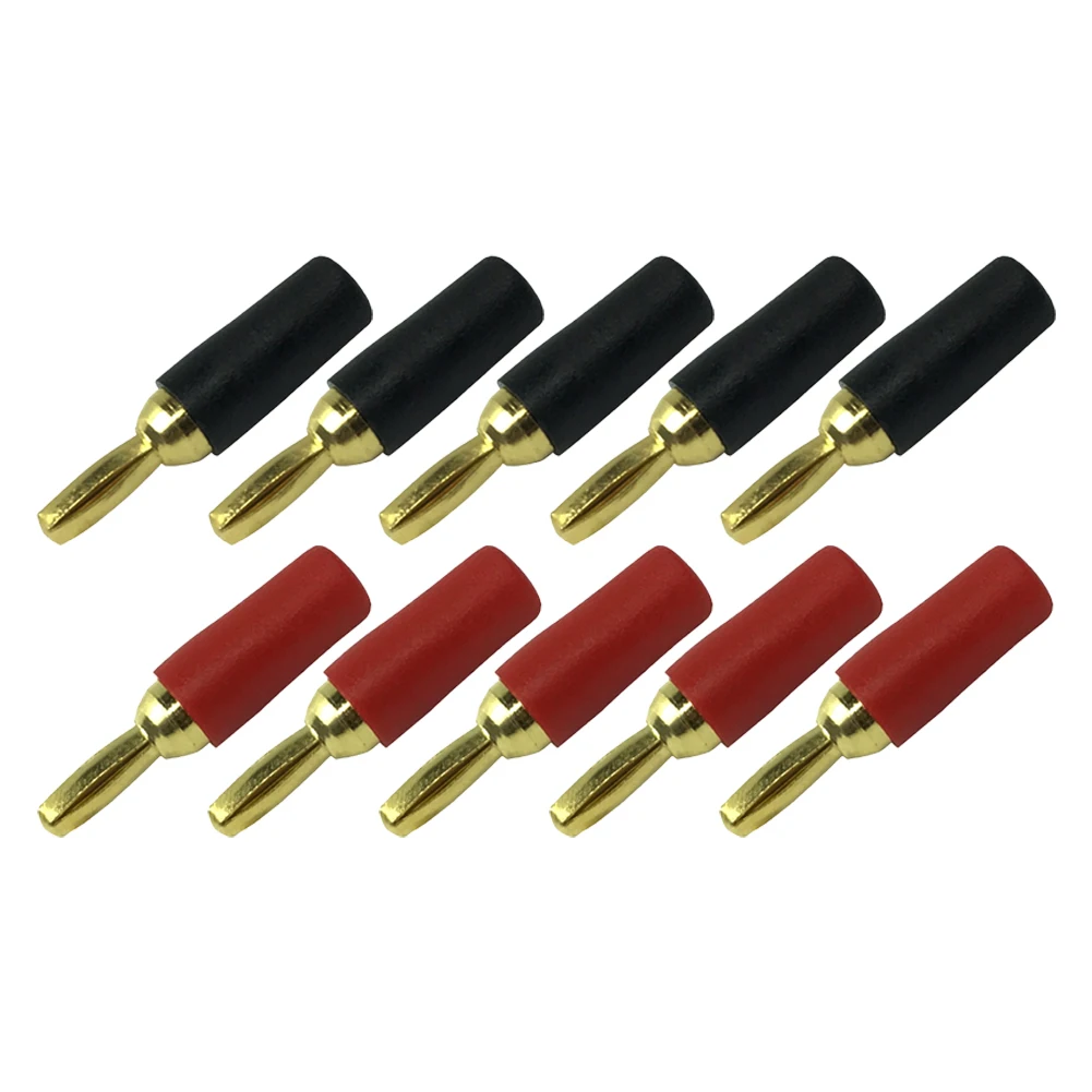 Banana Plug Connector Set of 10 Gold Plated Pins Four leaf Head Design Corrosion Resistance Stable Performance
Banana Plug Connector Set of 10 Gold Plated Pins Four leaf Head Design Corrosion Resistance Stable Performance