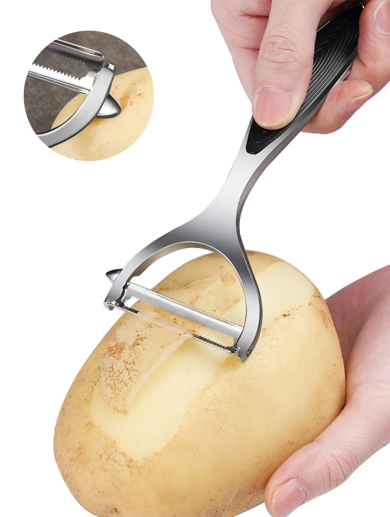 Food Grade Stainless Steel Peeler - 1PC Multi-function Carrot Grater Potato Fruit Kitchen Accessory 2025 Food Grade Stainless Steel Peeler - 1PC Multi-function Carrot Grater Potato Fruit Kitchen Accessory 2025