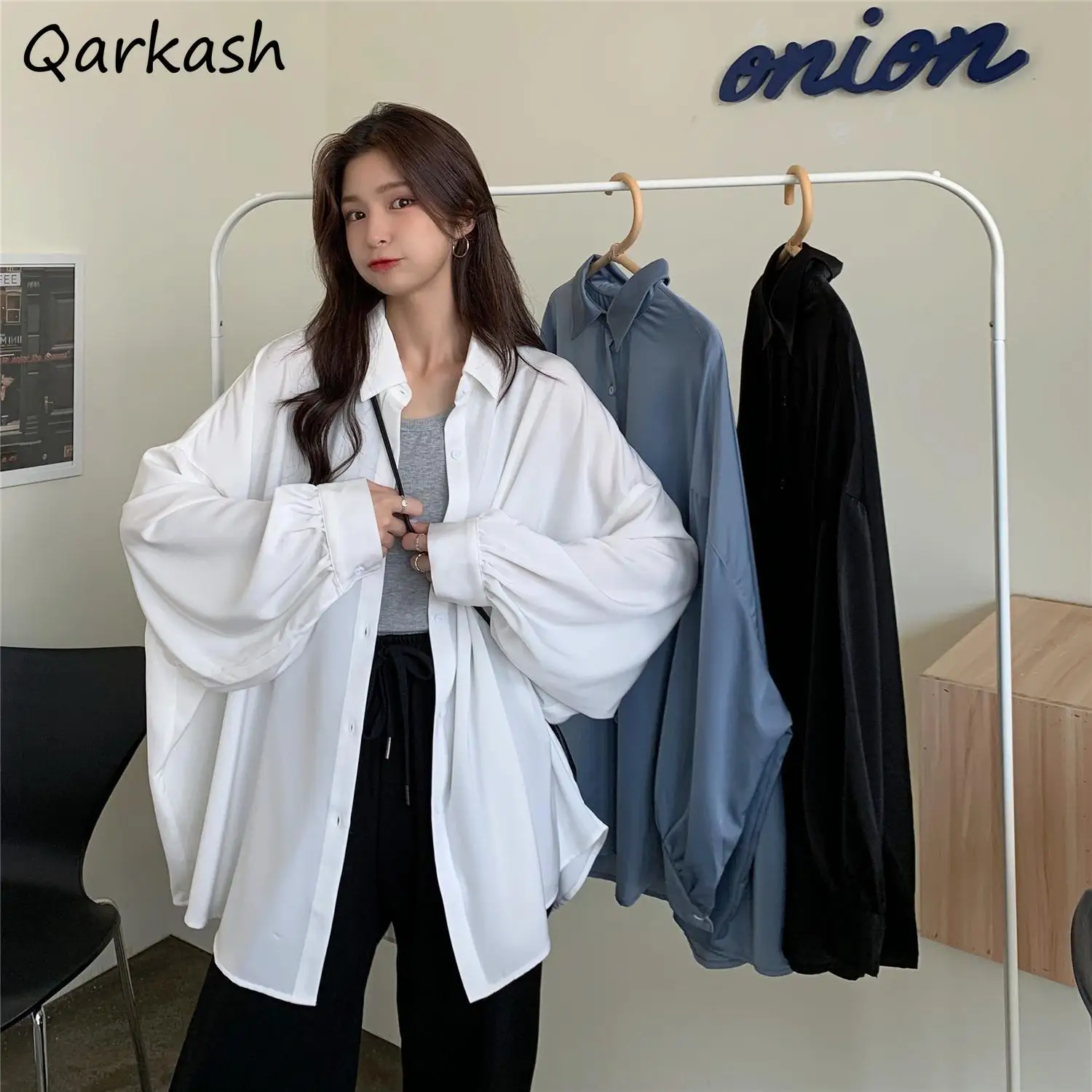 Shirts Women Loose Elegant Solid Design Simple Female Mujer Spring Chic Sun-proof Streetwear Korean Long Style Casual All-match
Shirts Women Loose Elegant Solid Design Simple Female Mujer Spring Chic Sun-proof Streetwear Korean Long Style Casual All-match