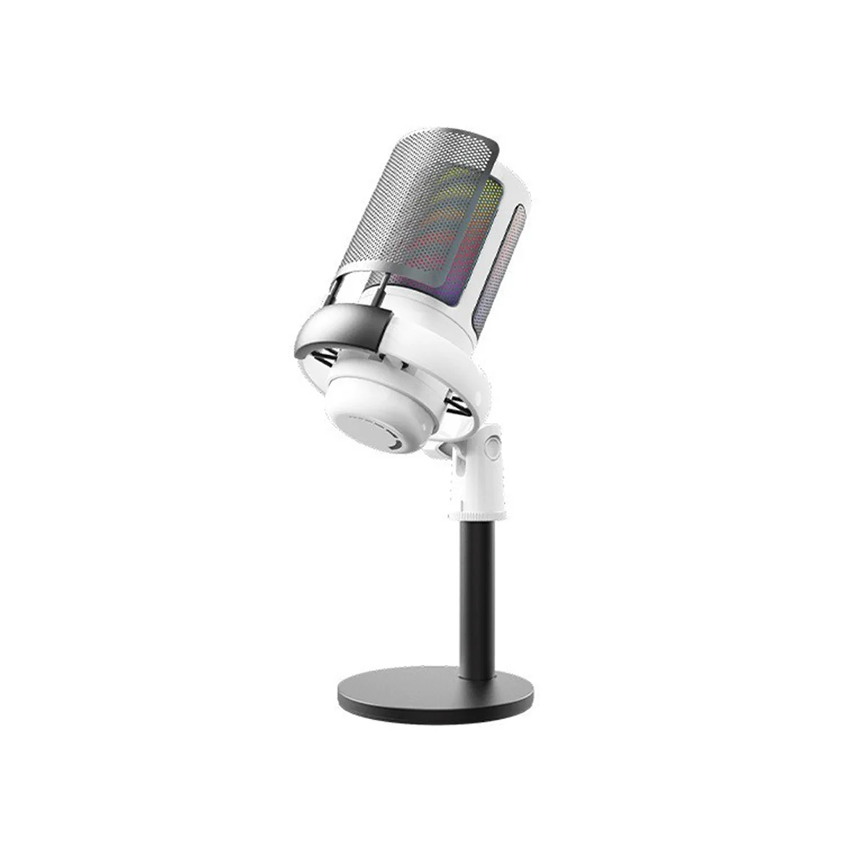 USB Gaming Condenser Microphone Computer Recording Microphone RGB Lighting Capacitor Microphone White
USB Gaming Condenser Microphone Computer Recording Microphone RGB Lighting Capacitor Microphone White