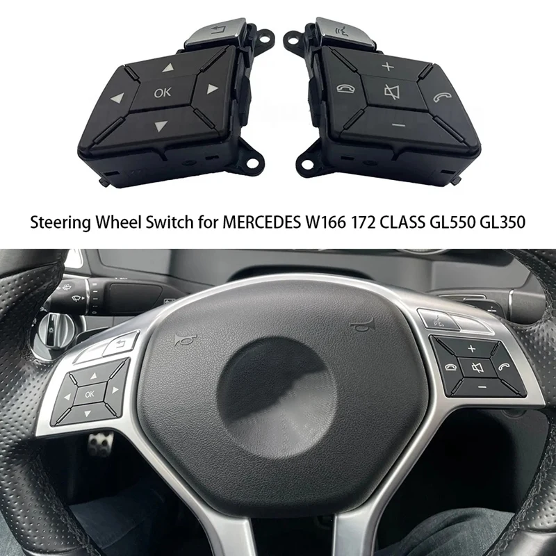 1 Pair Multi-Function Steering Wheel Switch For MERCEDES W166 172 CLASS GL550 GL350 Accessories Parts A1669051900 A1669051800
1 Pair Multi-Function Steering Wheel Switch For MERCEDES W166 172 CLASS GL550 GL350 Accessories Parts A1669051900 A1669051800
