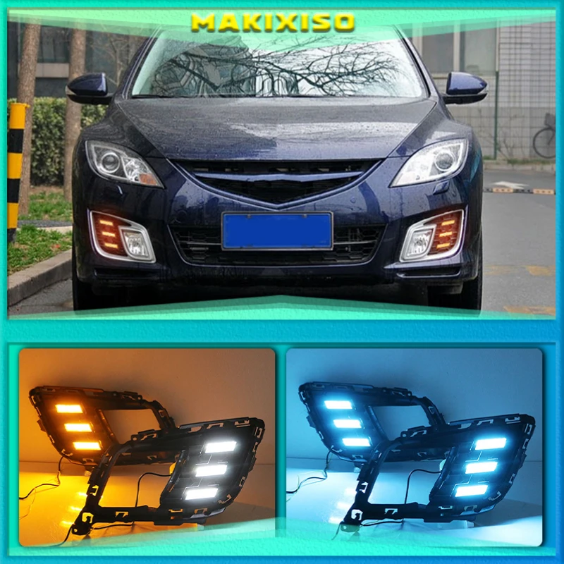 2pcs LED DRL Daytime Running Light Daylight headlight fog lamp cover car-Styling for Mazda 6 Mazda6 2008 2009 2010
2pcs LED DRL Daytime Running Light Daylight headlight fog lamp cover car-Styling for Mazda 6 Mazda6 2008 2009 2010