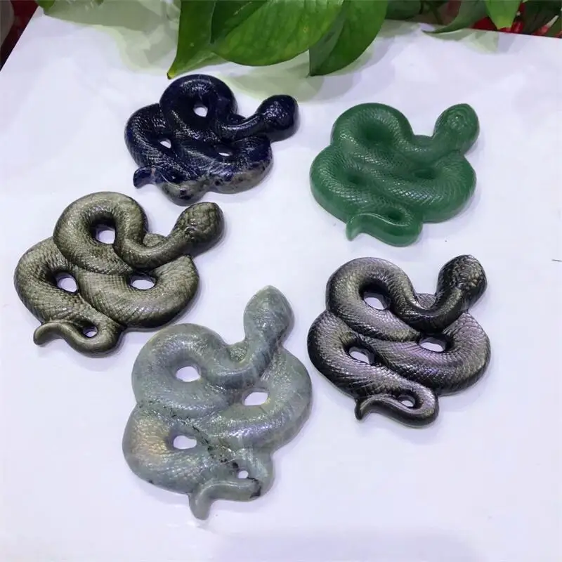 1PC 10cm Natural Crystal Snake Hand Carved High Quality Flashing Crystals Beautiful Gemstone for Home Decoration Collection
1PC 10cm Natural Crystal Snake Hand Carved High Quality Flashing Crystals Beautiful Gemstone for Home Decoration Collection