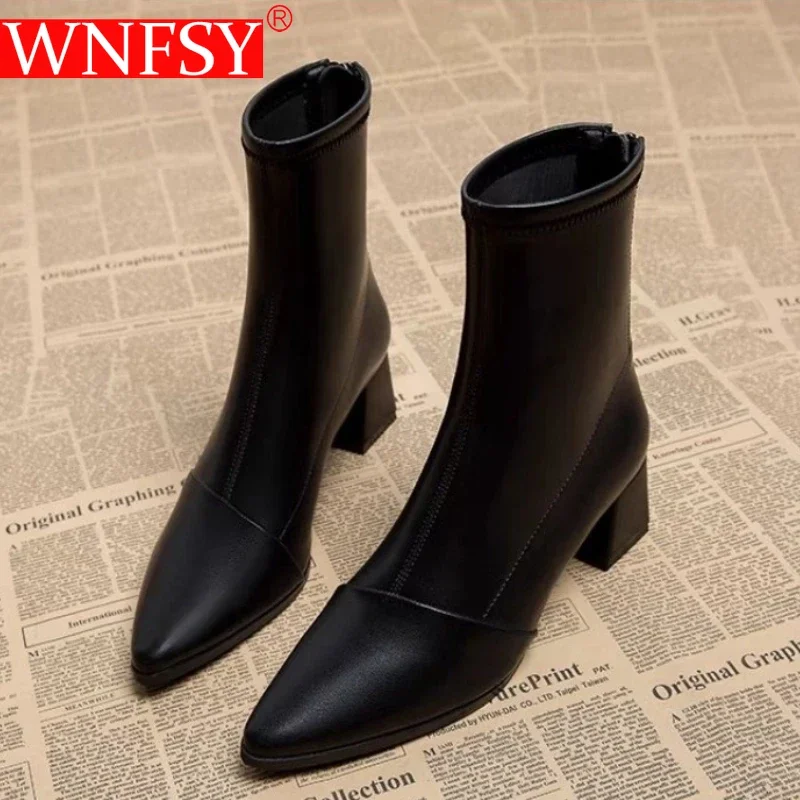 Wnfsy Women's Ankle Boots Winter Platform Boots New Fashion Pointed Anti-slip High Heels Shoes Mid-heel Women's Casual Shoes
Wnfsy Women's Ankle Boots Winter Platform Boots New Fashion Pointed Anti-slip High Heels Shoes Mid-heel Women's Casual Shoes