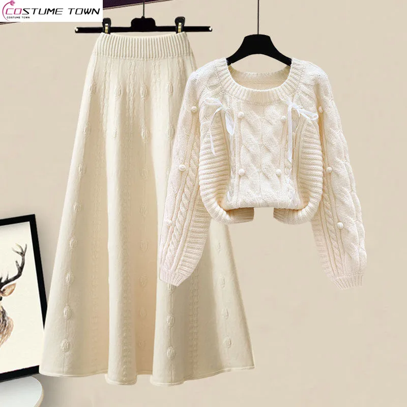 Autumn and Winter Set 2023 Korean Version New Large Women's Style Lazy Sweater Slim Half Skirt Two Piece Set
Autumn and Winter Set 2023 Korean Version New Large Women's Style Lazy Sweater Slim Half Skirt Two Piece Set