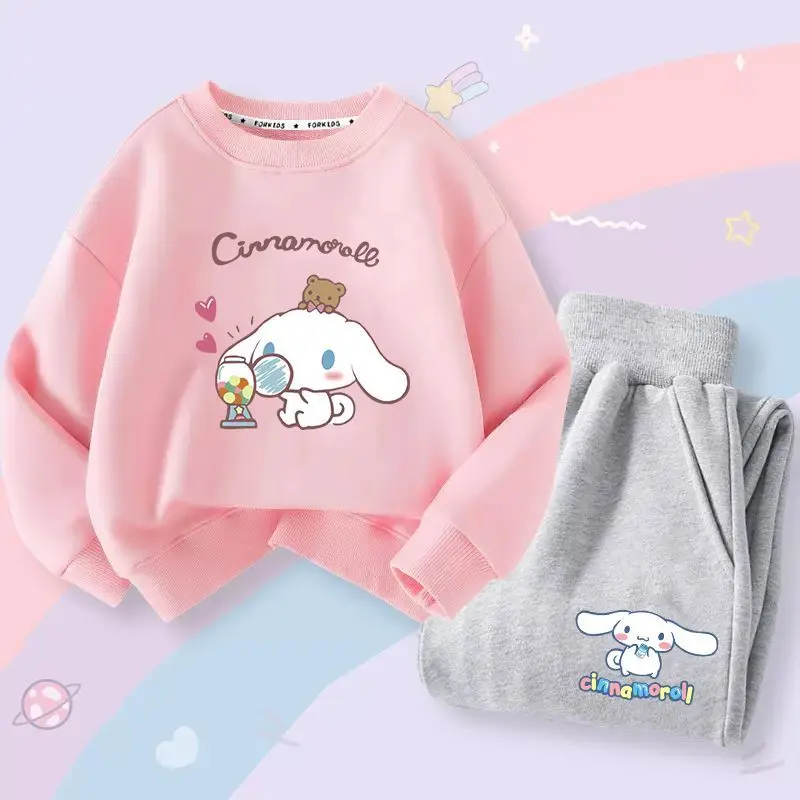 Sanrio Anime Cinnamoroll Sweatshirt Pants Tide Kids 2Pcs Autumn Babys Boys Girls Cartoon Clothes Sweater Pullover Birthday Gifts
Sanrio Anime Cinnamoroll Sweatshirt Pants Tide Kids 2Pcs Autumn Babys Boys Girls Cartoon Clothes Sweater Pullover Birthday Gifts