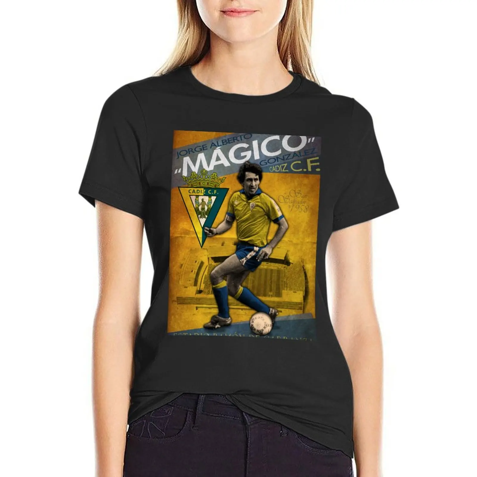 Magico Gonzalez - Vintage poster T-Shirt kawaii clothes tops cotton t shirts Women
Magico Gonzalez - Vintage poster T-Shirt kawaii clothes tops cotton t shirts Women