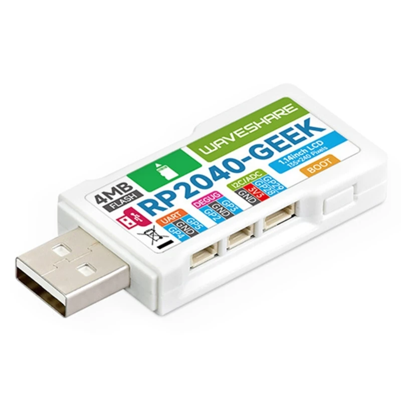 Плата разработки RP2040 GEEK с 1,14-дюймовым цветным ЖК-дисплеем, поддержкой CMSIS-DAP, 3-контактным мостом USB-UART K0AC
Плата разработки RP2040 GEEK с 1,14-дюймовым цветным ЖК-дисплеем, поддержкой CMSIS-DAP, 3-контактным мостом USB-UART K0AC