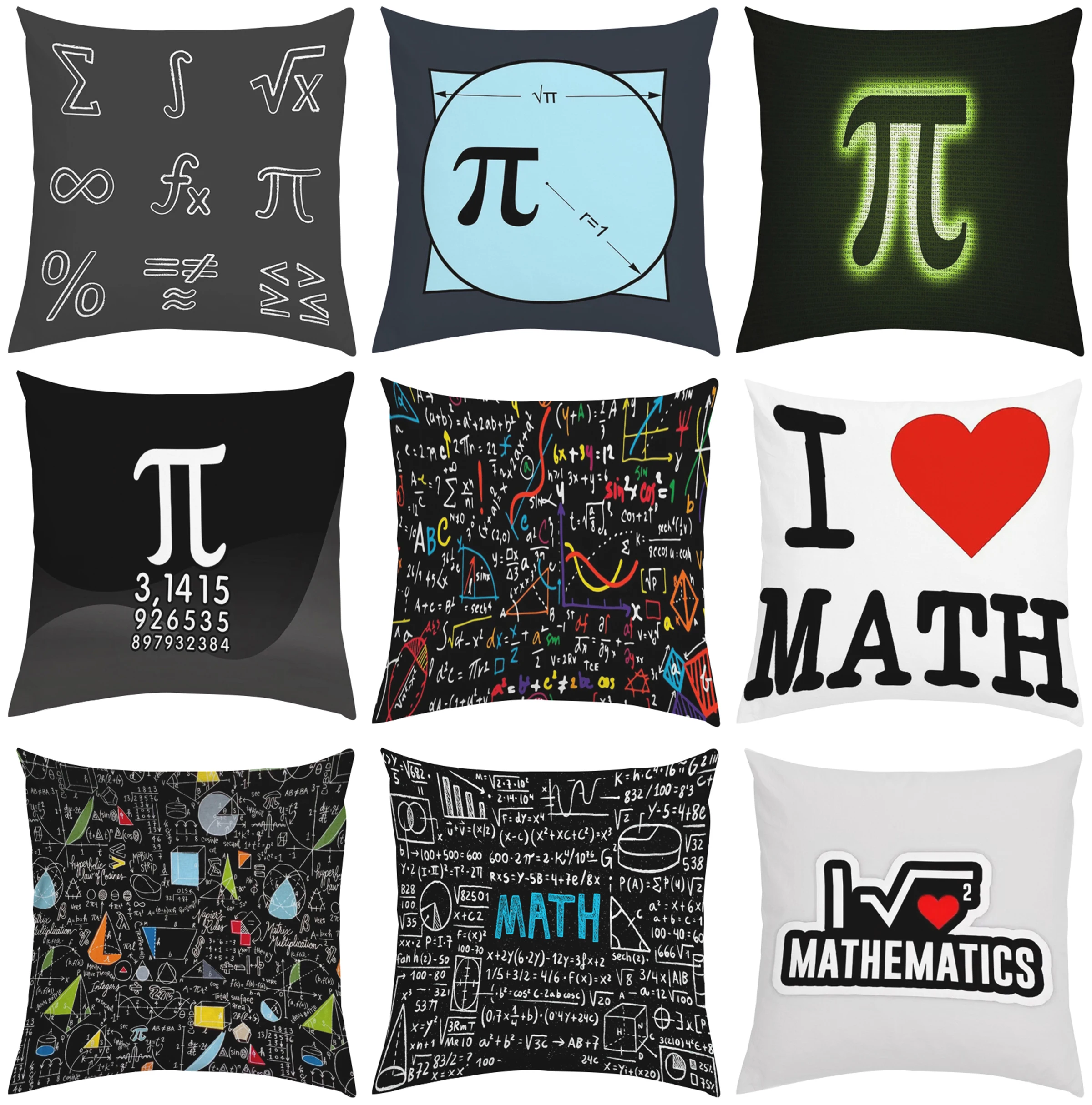 Customized 45x45cm pillowcase i love Mathematic Symbols Double sided Printed Sofa Cushion Cover Office Chair Cushion 40x40cm
Customized 45x45cm pillowcase i love Mathematic Symbols Double sided Printed Sofa Cushion Cover Office Chair Cushion 40x40cm
