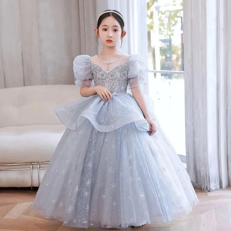 Bridesmaid Princess Dress For Girls Sequin Tulle Birthday Party Clothes Flower Girls Wedding Pageant Long Gown Formal Vestidos
Bridesmaid Princess Dress For Girls Sequin Tulle Birthday Party Clothes Flower Girls Wedding Pageant Long Gown Formal Vestidos