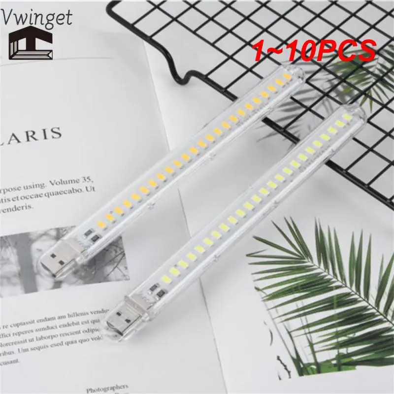 

1~10PCS Mini Portable Led Usb Light DC5V Ultra Bright Reading Book Lamp 2/3/8/24LEDs Lights For Power Bank PC Laptop Notebook