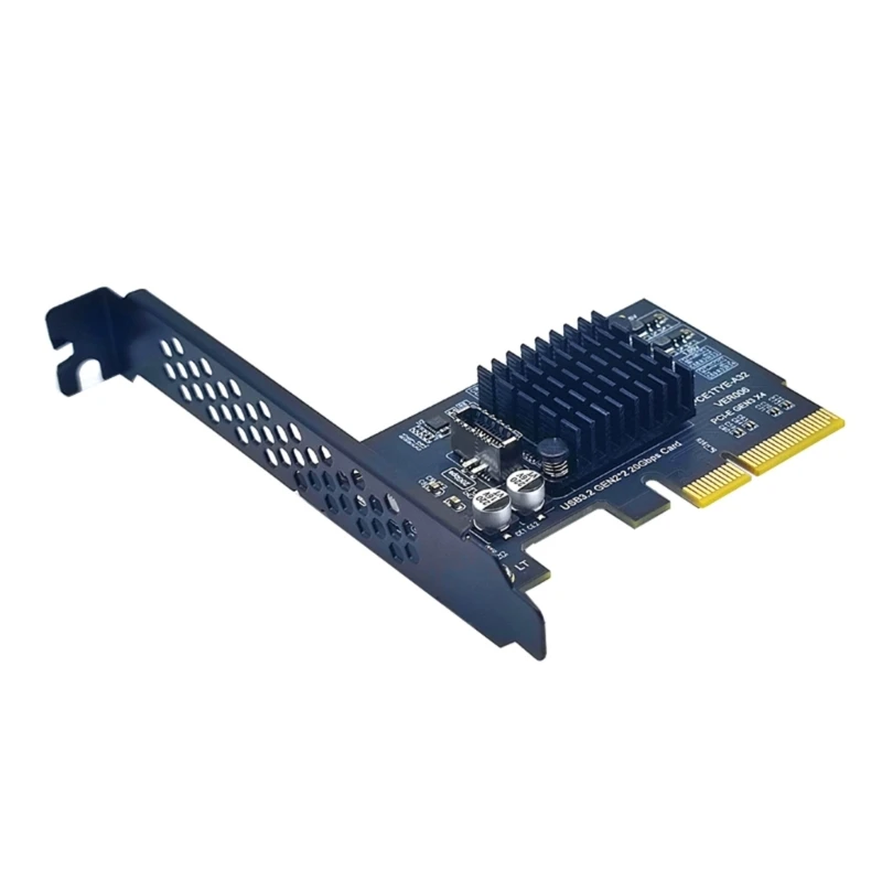 

H4GA PCIExpress 4X to Type C USB 3.2 Gen2x2 Internal Expansion Card 20Gbps Downward for USB3.0 USB2.0 PC Front Panel Card