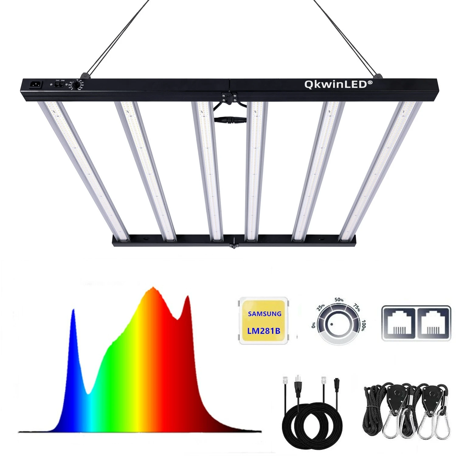 

RU warehouse freeshipping 720W BAR LED Grow Light BAR Samsung chip leds 3 years warranty