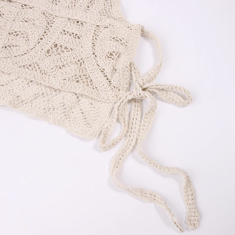 Женский полый вязаный жилет крючком, жилет с v-образным вырезом и разрезом, бандажный топ без рукавов 449B 
Женский полый вязаный жилет крючком, жилет с v-образным вырезом и разрезом, бандажный топ без рукавов 449B