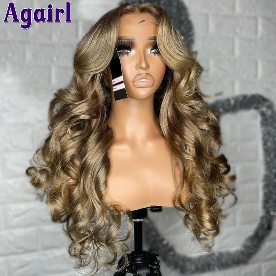 

Ash Blonde Transparent 13x6 Body Wave Lace Front Wig Honey Blonde PrePlucked Glueless 13x4 Lace Frontal Wig Human Hair For Women
